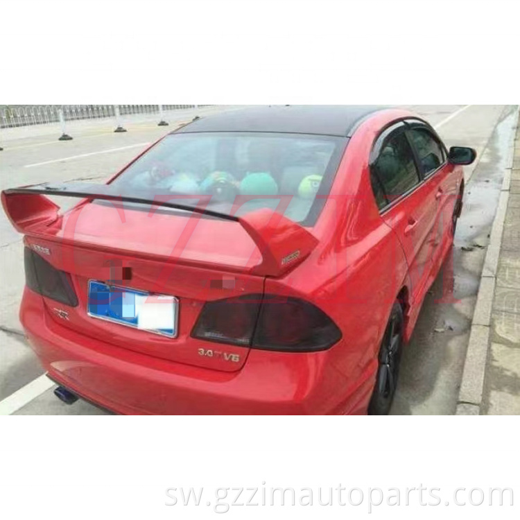 Vifaa vya nje ABS CARBON FIBER RR Sinema Nyuma ya Boot Boot Wing Spoiler Kwa Civic 2006-2009